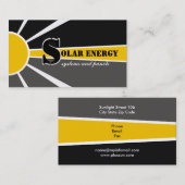 Solar/Sonnenenergie/Power Visitenkarte (Vorne/Hinten)