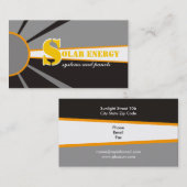 Solar/Sonnenenergie/Power Visitenkarte (Vorne/Hinten)