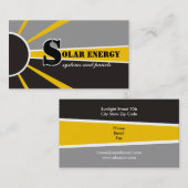 Solar/Sonnenenergie/Power Visitenkarte (Vorne/Hinten)