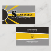 Solar/Sonnenenergie/Power Visitenkarte (Vorne/Hinten)