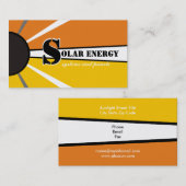 Solar/Sonnenenergie/Power Visitenkarte (Vorne/Hinten)