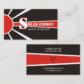 Solar/Sonnenenergie/Power Visitenkarte (Vorne/Hinten)