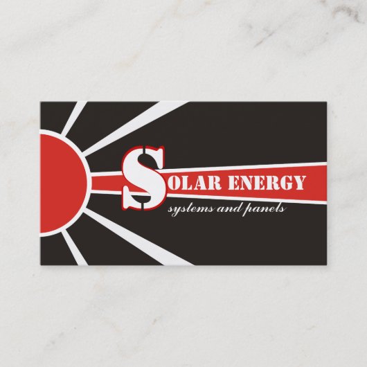 Solar/Sonnenenergie/Power Visitenkarte (Vorderseite)