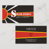 Solar/Sonnenenergie/Power Visitenkarte (Vorne/Hinten)