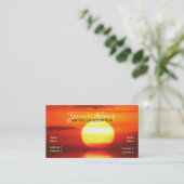 Solar Sun Business Card Visitenkarte (Stehend Vorderseite)