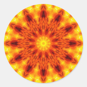 Solar Sun Kaleidoskop-Aufkleber Runder Aufkleber