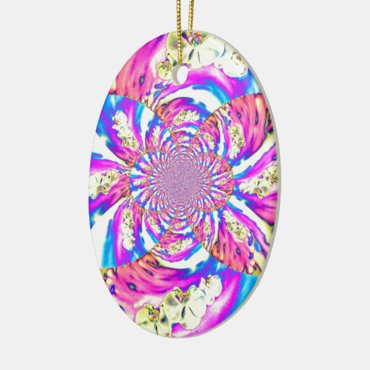Solar Sunrise Orchid Keramik Ornament (Links)