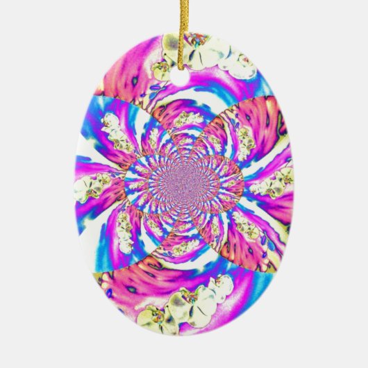 Solar Sunrise Orchid Keramik Ornament (Vorne)