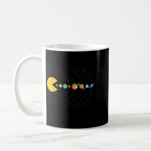 Solar System Astronomy Space Video Games Funny Gra Kaffeetasse (Links)