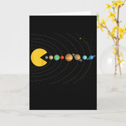 Solar System Astronomy Space Video Games Funny Gra Karte (Gelbe Blume)