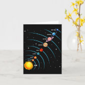 Solar System Colorful Space Planets Educational Ki Karte (Gelbe Blume)
