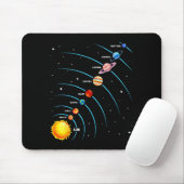 Solar System Colorful Space Planets Educational Ki Mousepad (Mit Mouse)