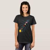 Solar System Colorful Space Planets Educational Ki T-Shirt (Vorne ganz)