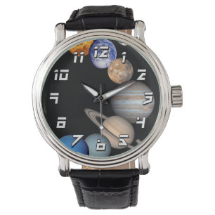 Solar System Montage JPL Planet-Foto Armbanduhr