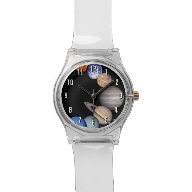 Solar System Montage JPL Planet-Foto Armbanduhr (Nahaufnahme)