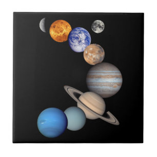 Solar System Montage JPL Planet-Foto Fliese