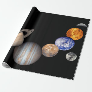 Solar System Montage JPL Planet-Foto Geschenkpapier