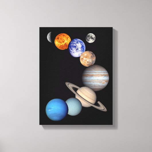Solar System Montage JPL Planet-Foto Leinwanddruck (Vorderseite)