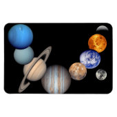 Solar System Montage JPL Planet-Foto Magnet (Horizontal)