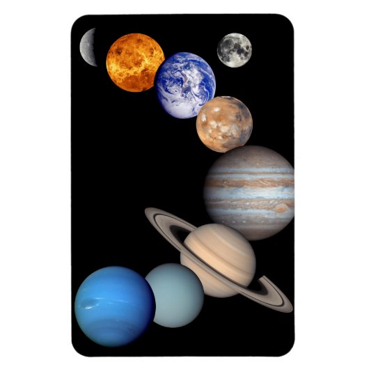 Solar System Montage JPL Planet-Foto Magnet (Vertikal)