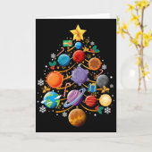 Solar System Planets Christmas Tree Astronomy Xmas Karte (Gelbe Blume)