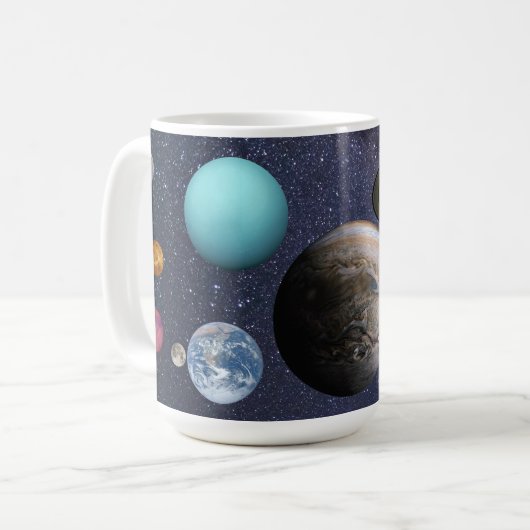 Solar system planets kaffeetasse (Vorderseite Links)