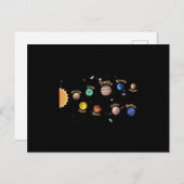 Solar System Planets Kids Knowledge Outer Space Postkarte (Vorne/Hinten)