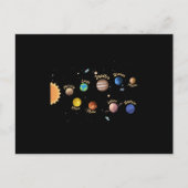 Solar System Planets Kids Knowledge Outer Space Postkarte (Vorderseite)