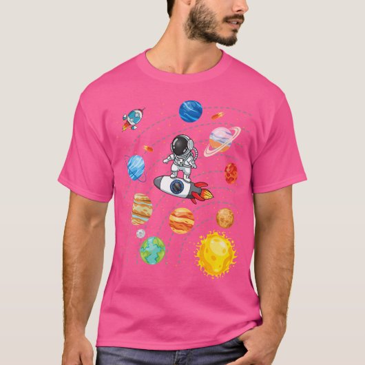 Solar System Planets Science Space Astronaut Unifo T-Shirt (Vorderseite)