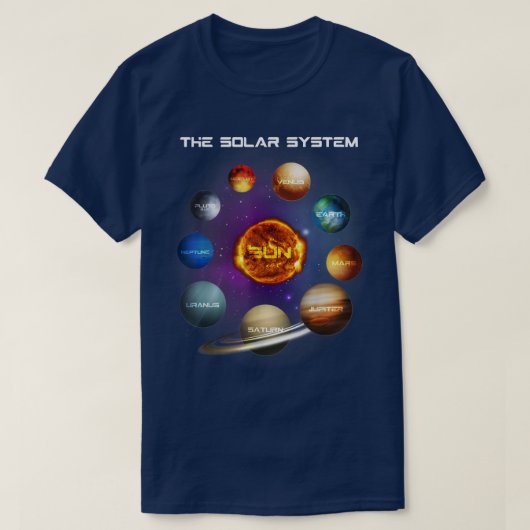 Solar System Planets Science Space Astronomy STEM T-Shirt (Design vorne)