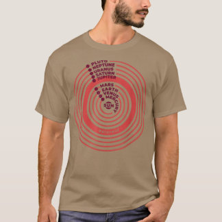 Solar System Planets Science Space Boys Girls 2251 T-Shirt
