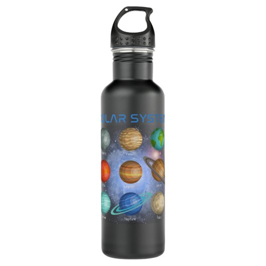 Solar System Planets Science Space Boys Girls Astr Edelstahlflasche (Vorderseite)