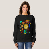 Solar System Planets Science Space Boys Girls Kids Sweatshirt (Vorne ganz)