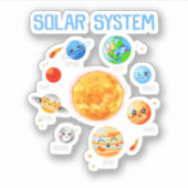 Solar System Planets Science Space Boys Girls STEM Aufkleber (Vorderseite)