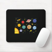 Solar System Planets Science Space Boys Girls Stem Mousepad (Mit Mouse)