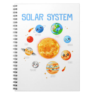 Solar System Planets Science Space Boys Girls STEM Notizblock