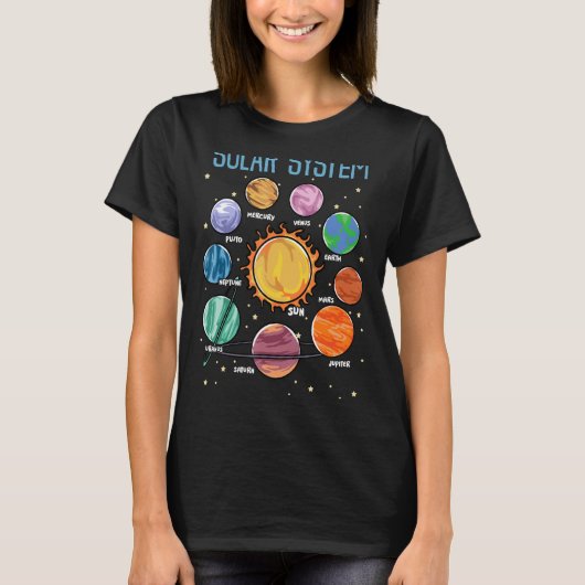 Solar System Planets Science Space Boys Girls STEM T-Shirt (Vorderseite)