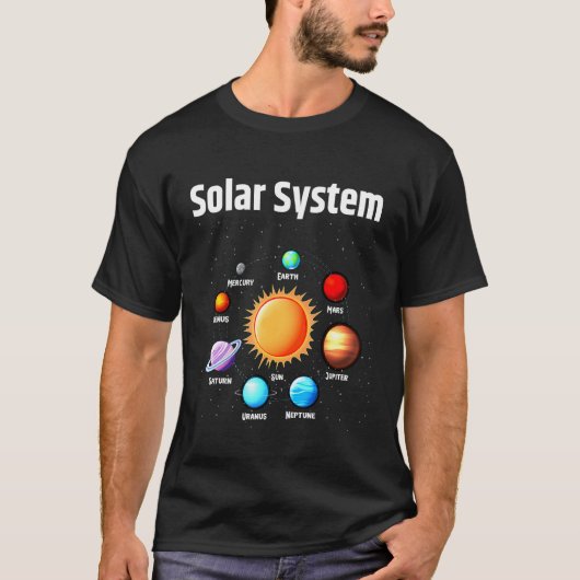 Solar System Planets Science Space Boys Girls STEM T-Shirt (Vorderseite)