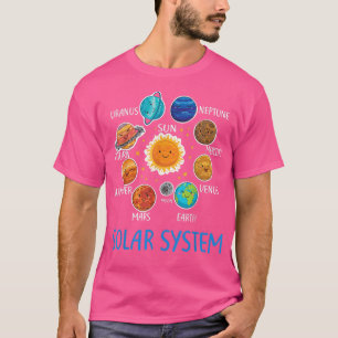 Solar System Planets Science Space Boys Girls STEM T-Shirt