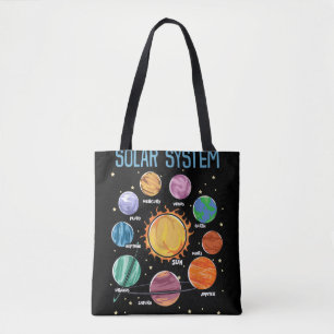 Solar System Planets Science Space Boys Girls STEM Tasche