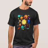 Solar System Planets Science Space Boys Mädchen Ki T-Shirt (Vorderseite)