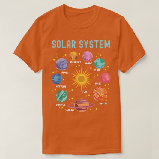 Solar System Planets Science Space Boys Mädchen Ki T-Shirt (Design vorne)