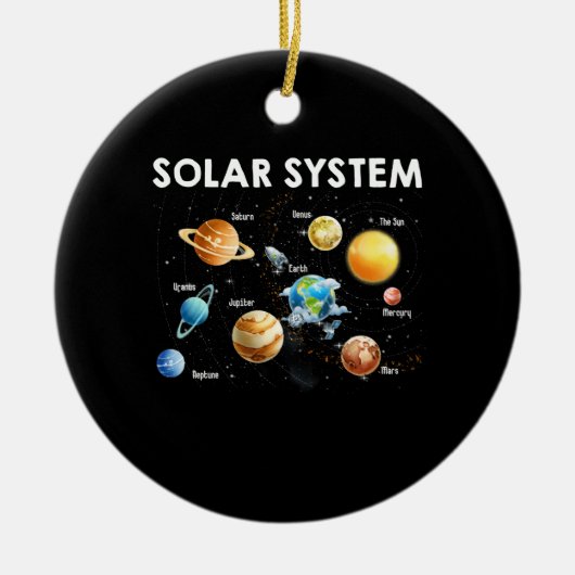 Solar System Planets Science Space Keramik Ornament (Vorne)
