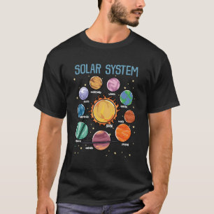 Solar System Planets Science Space Steam T-Shirt