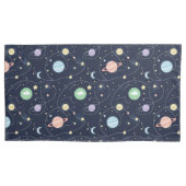 Solar System Planets Seamless Pattern Kissenbezug (Vorderseite-Links)
