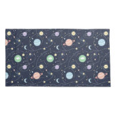 Solar System Planets Seamless Pattern Kissenbezug (Rückseite-Links)