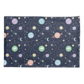 Solar System Planets Seamless Pattern Kissenbezug (Rückseite-Links)