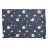 Solar System Planets Seamless Pattern Kissenbezug (Vorderseite-Links)