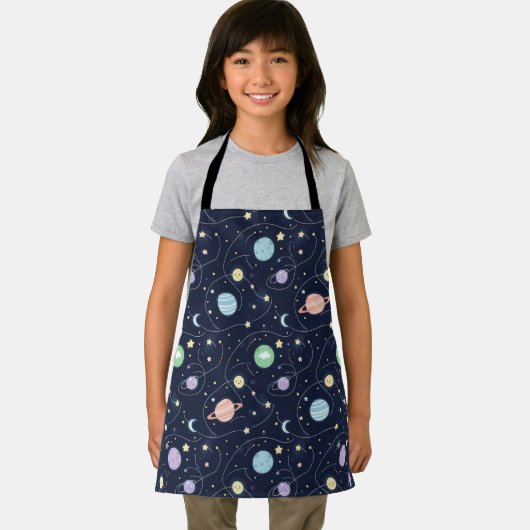 Solar System Planets Seamless Pattern Schürze (Insitu)
