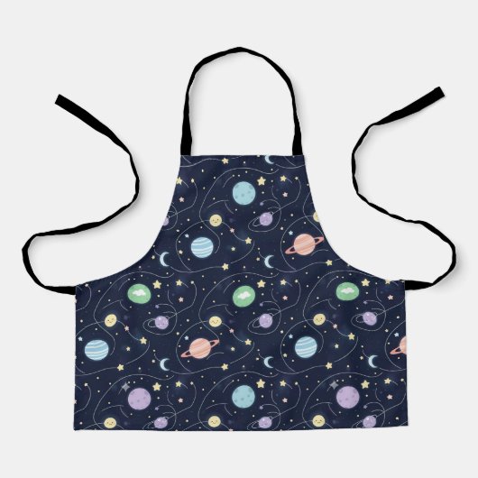 Solar System Planets Seamless Pattern Schürze (Vorderseite)